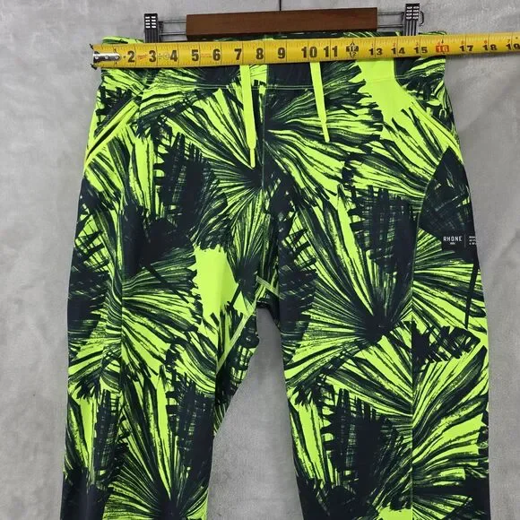 RHONE Athletic Joggers Pants Womens Size Medium Green Palm Leaf Print - Picture 5 of 8